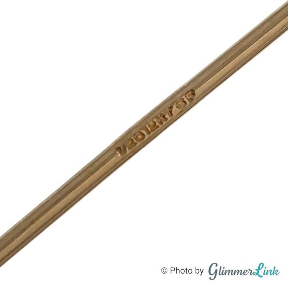 Vintage 12KT Gold Filled Oval Faux Turquoise Cabochon Unisex Stick Pin - Picture 9 of 10